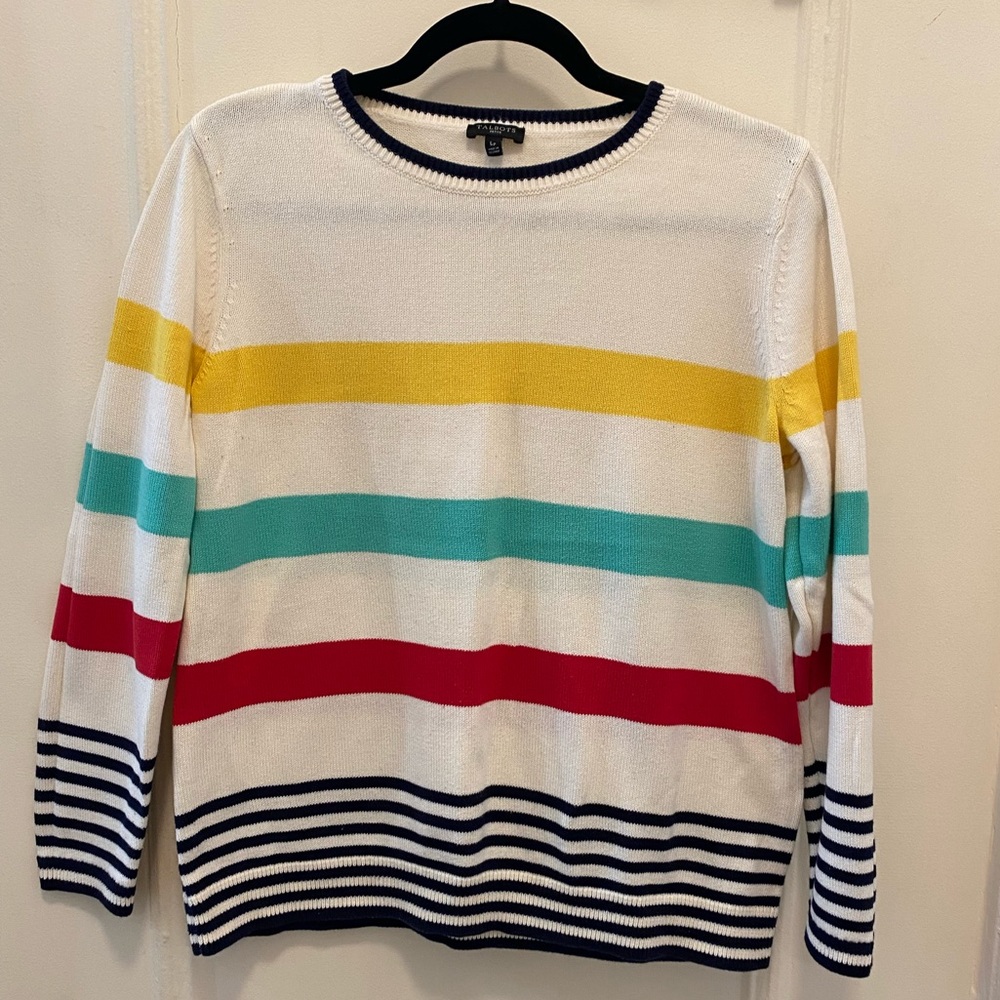 Talbots colored stripes sweater